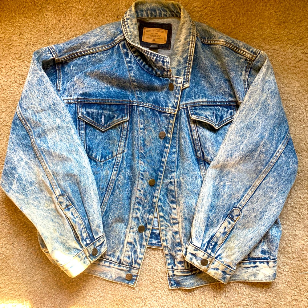 North Creek Traders Denim Jacket XL - Acid Washed 80s Style
